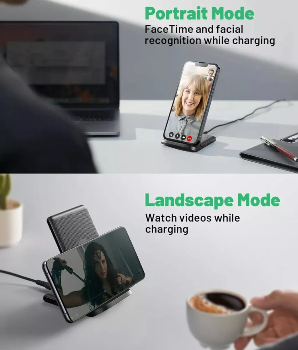 Wireless Charger, 15W Fast Wireless Charging Stand - Image 4