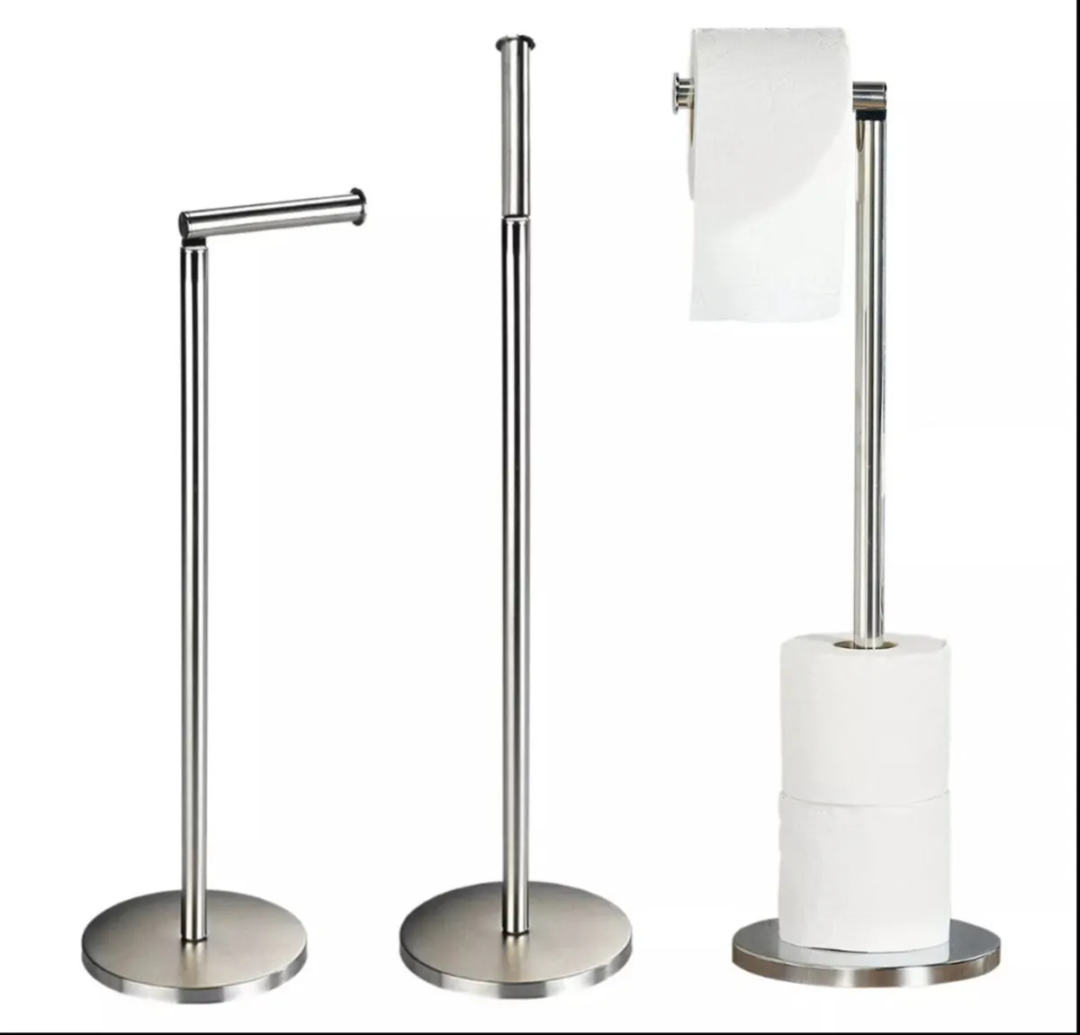 2 in 1 Chrome Toilet Roll Holder Dispenser NEW - Image 1