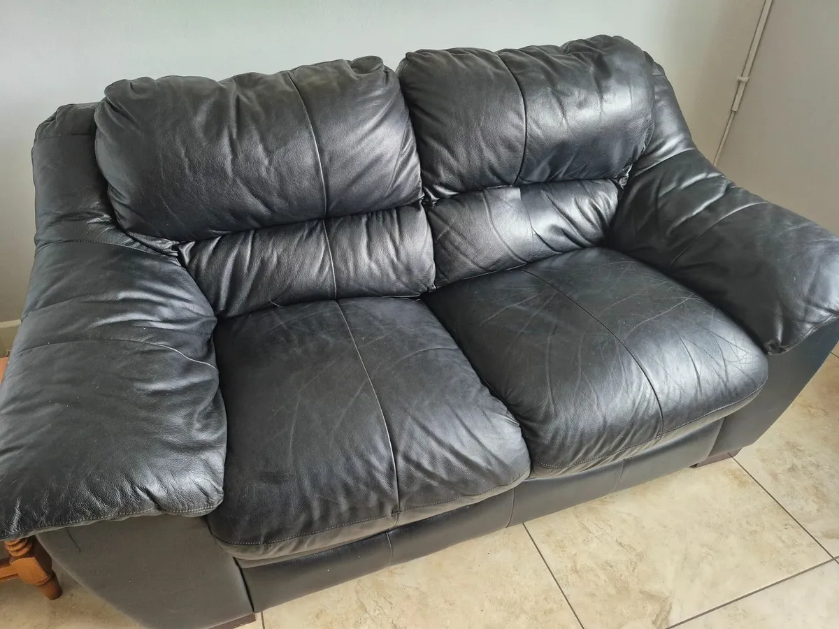 Two seater leather sofa FREE - Image 2
