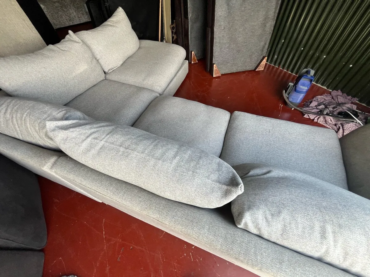 Large grey corner sofa set delivery available - Image 4
