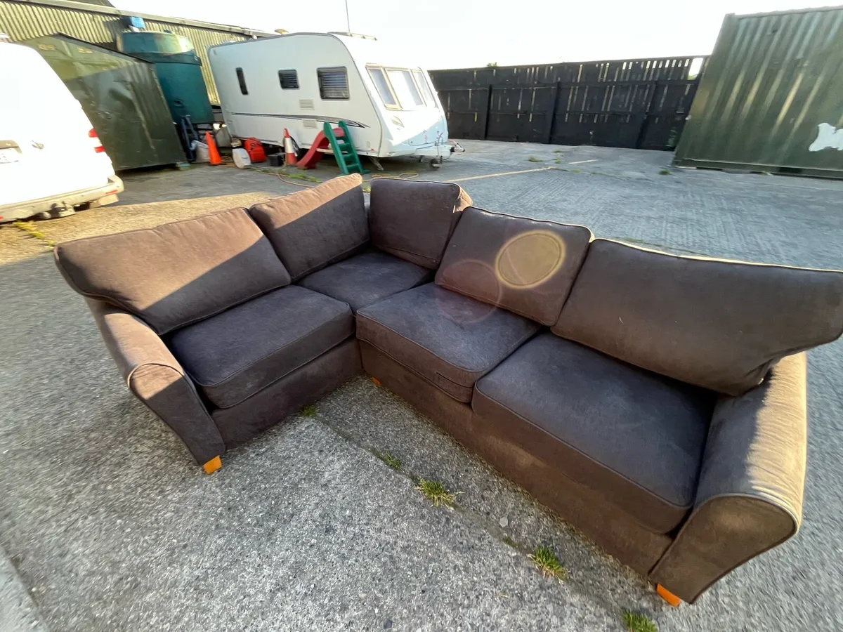 Large grey corner sofa L shaped - Image 2