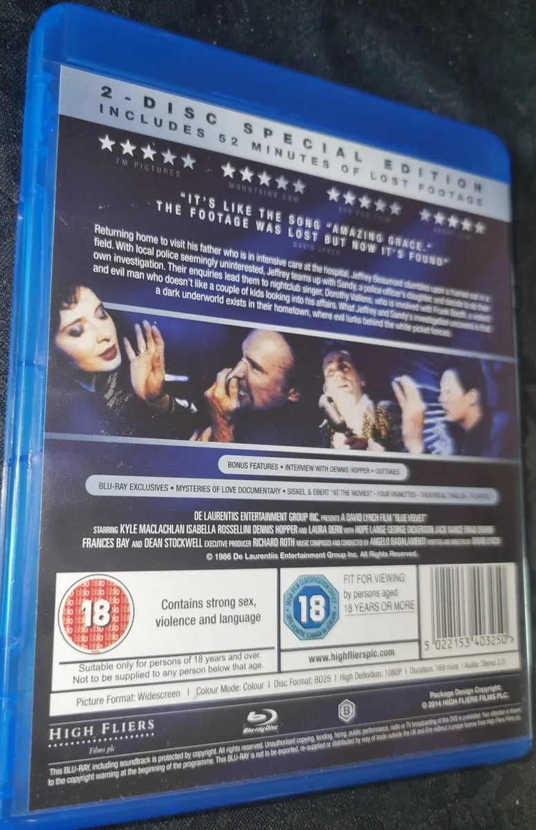 Blue Velvet 2 disc Special Edition - Image 2