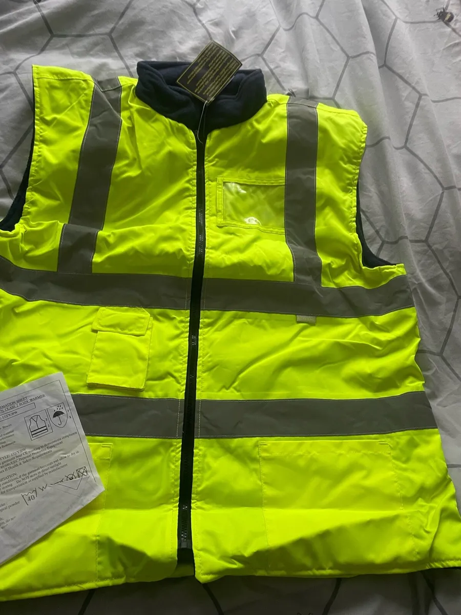 Set of 3 High Visibility Safety Vests Brand New - Image 1