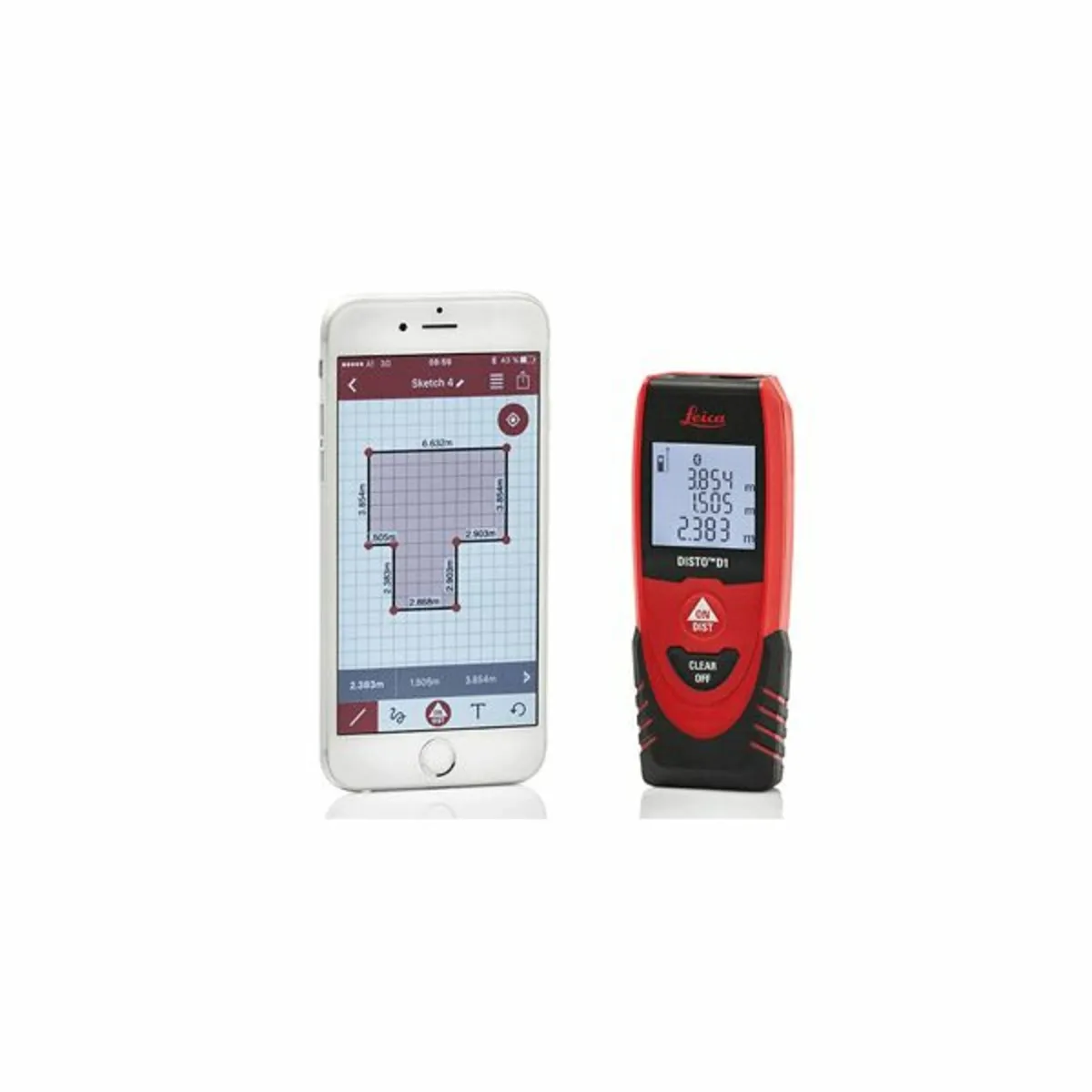 Leica DISTO D1 BT Laser Distance Meter - Image 2