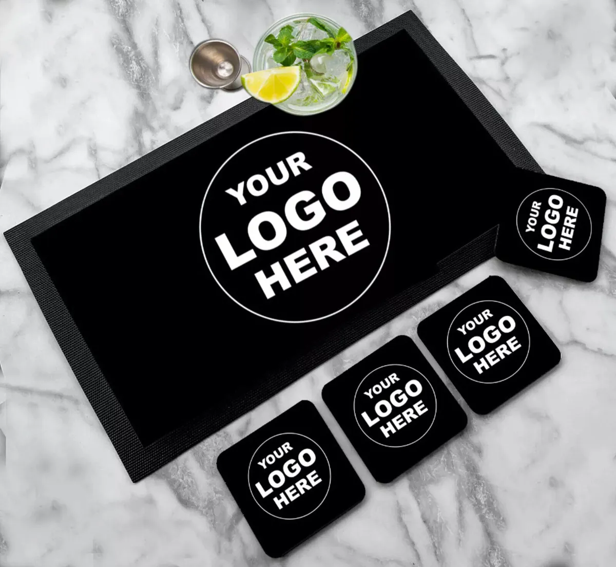 Personalised Bar Mat Runner Your Logo - Image 2
