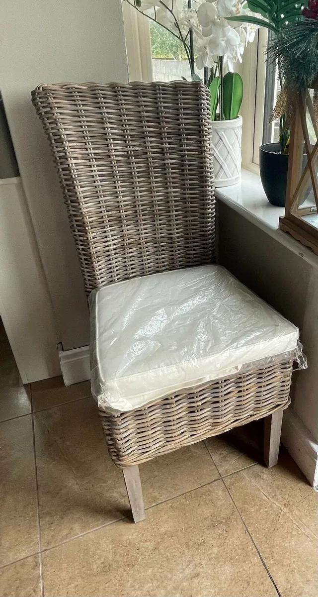 Wicker Chairs x 4 - Image 2