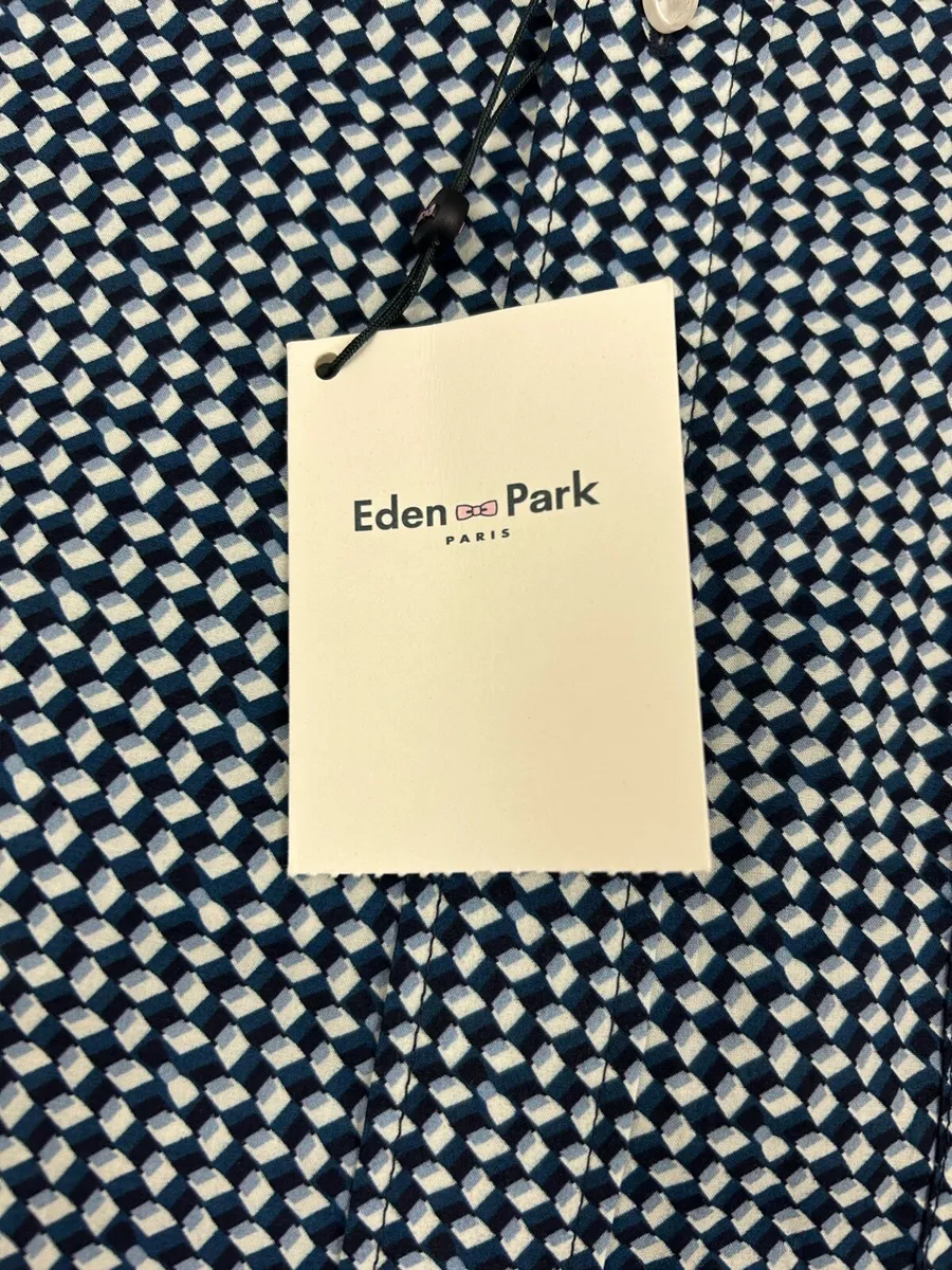 NEW Eden Park Paris Pima Cotton Patterned Shirt L - Image 4