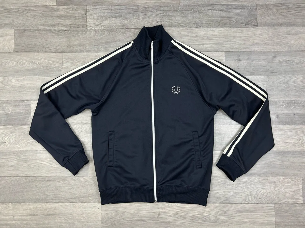 Fred Perry Navy Track Jacket Mens Small - Image 1