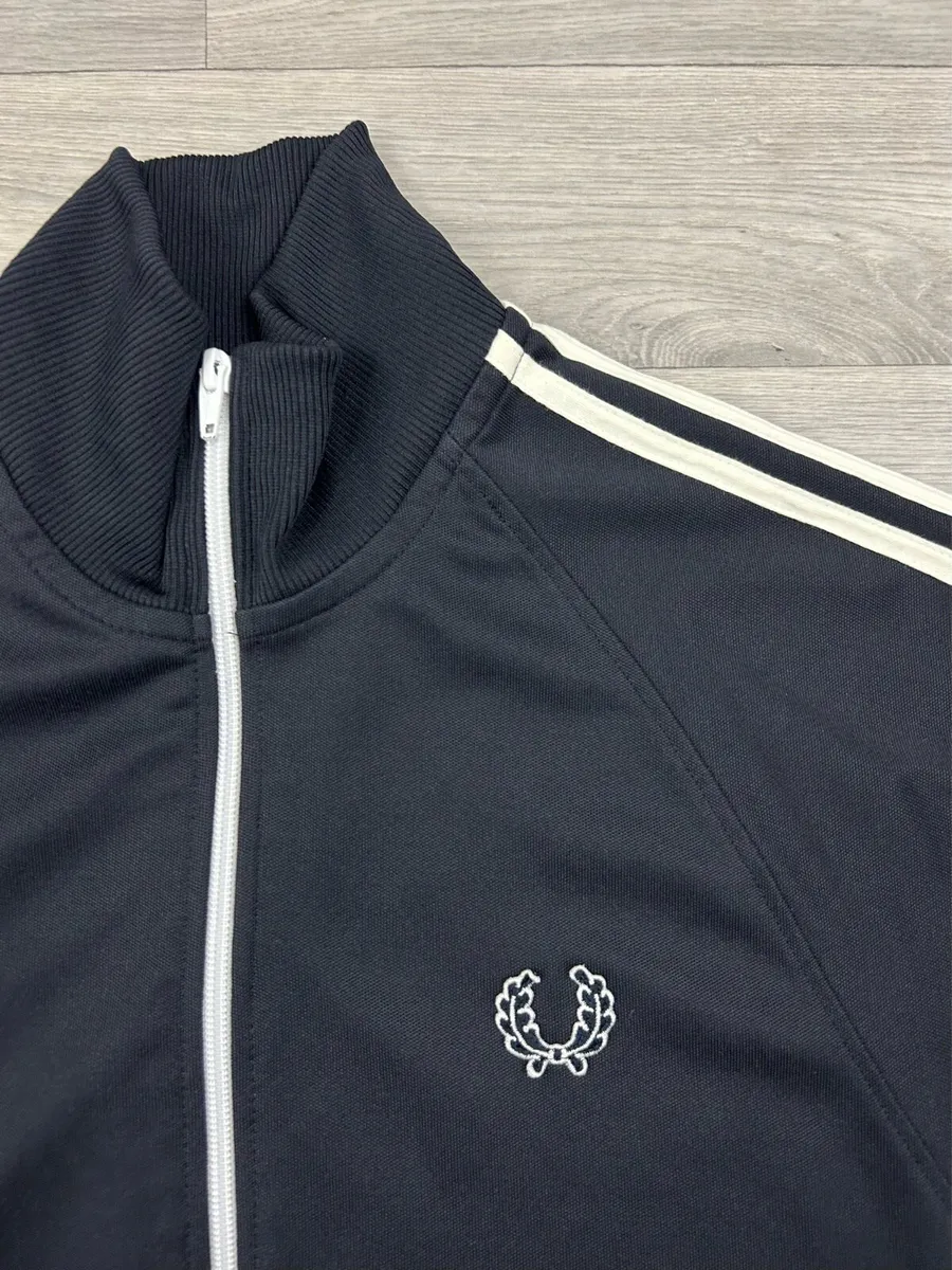 Fred Perry Navy Track Jacket Mens Small - Image 3