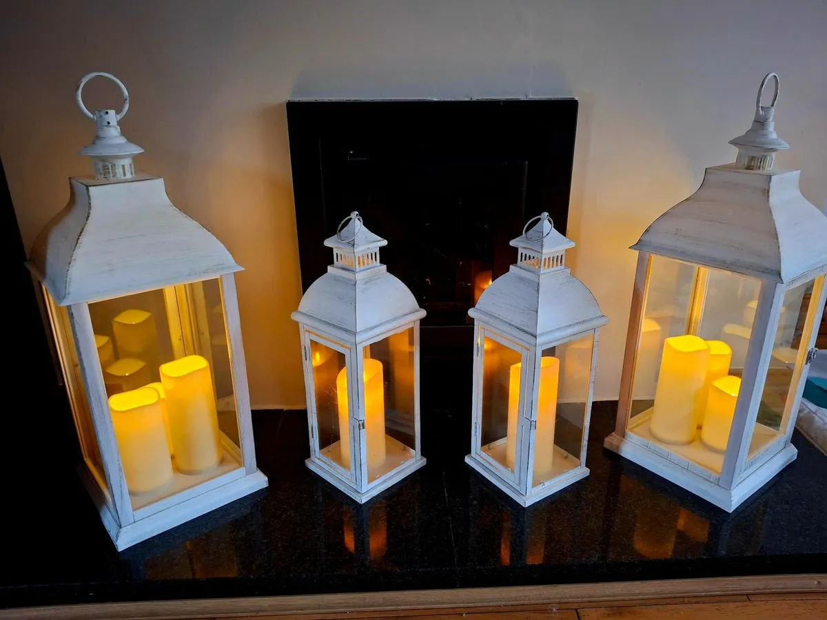 White Wedding Lanterns - Image 1