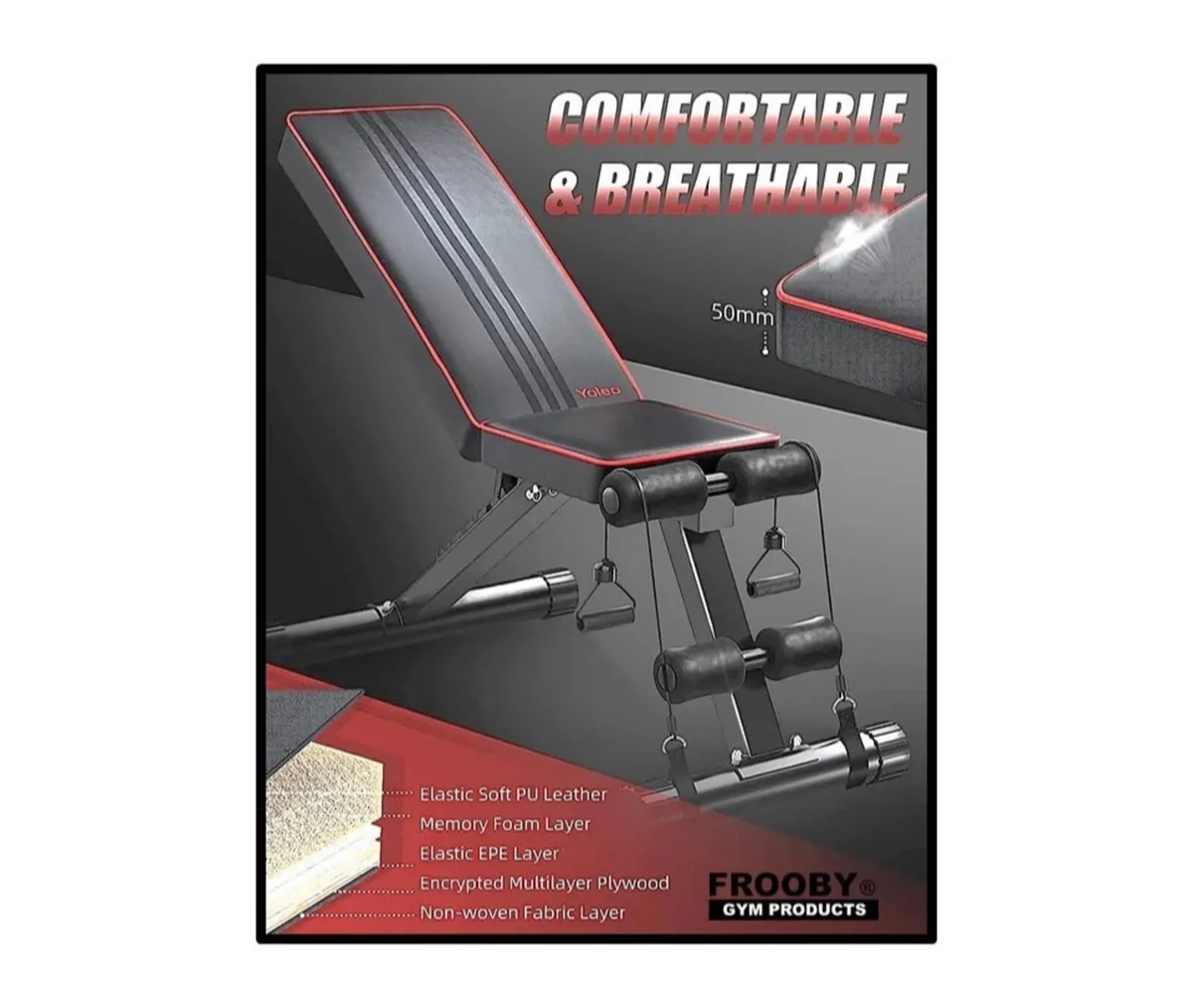 Foldable Adjustable Weight Bench NEW - Image 4