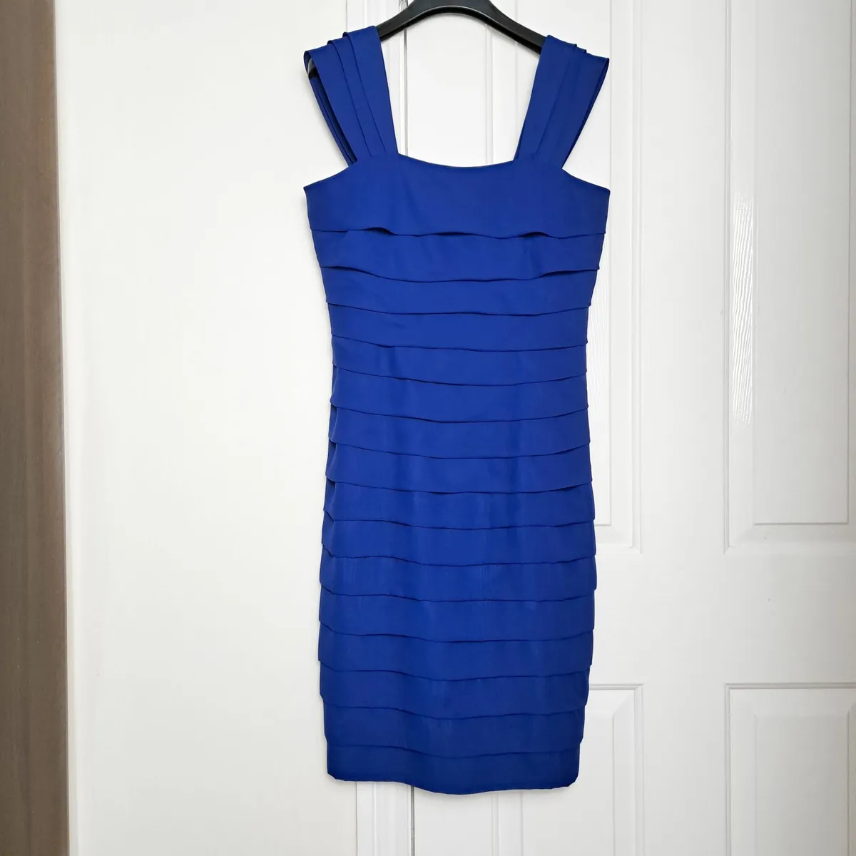 Jaeger Blue Sleeveless Bandage Mini Dress 10UK - Image 1