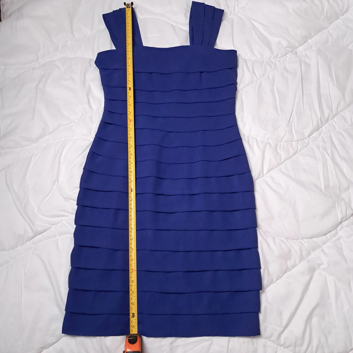 Jaeger Blue Sleeveless Bandage Mini Dress 10UK - Image 3