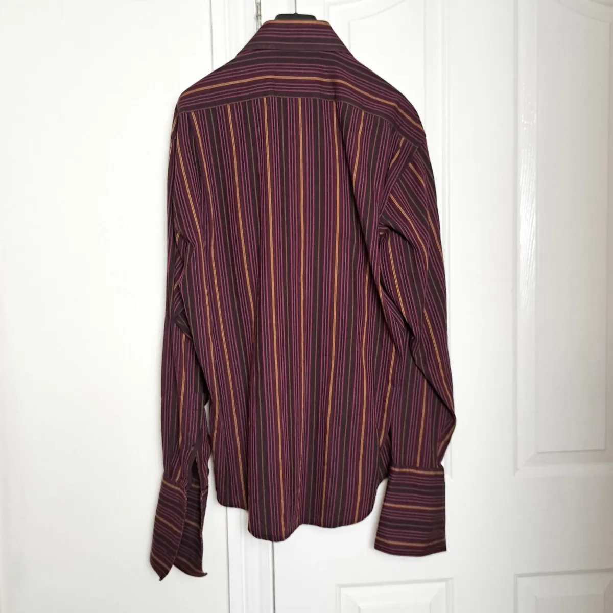 Yves Saint Laurent Purple Striped Shirt Size M - Image 4