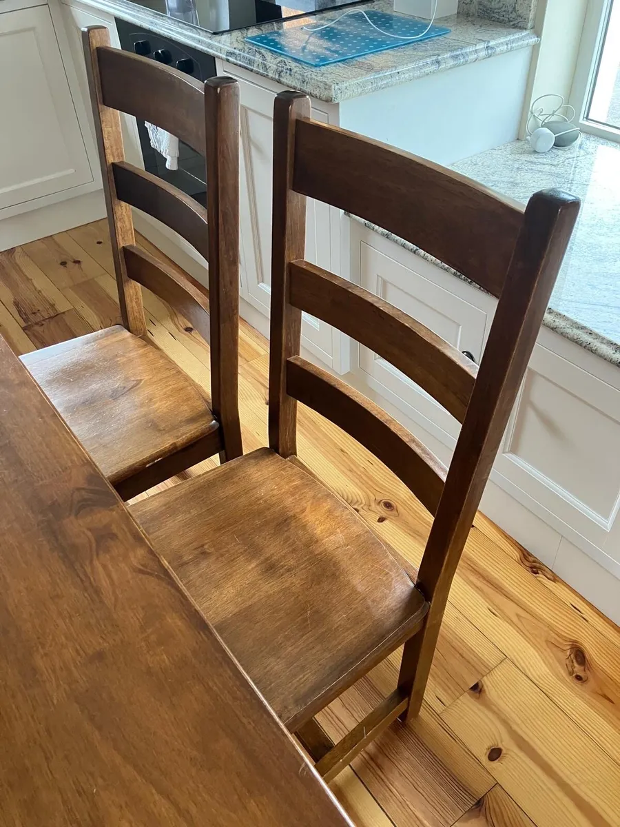 Oak Kitchen table and 6 chairs - Image 4