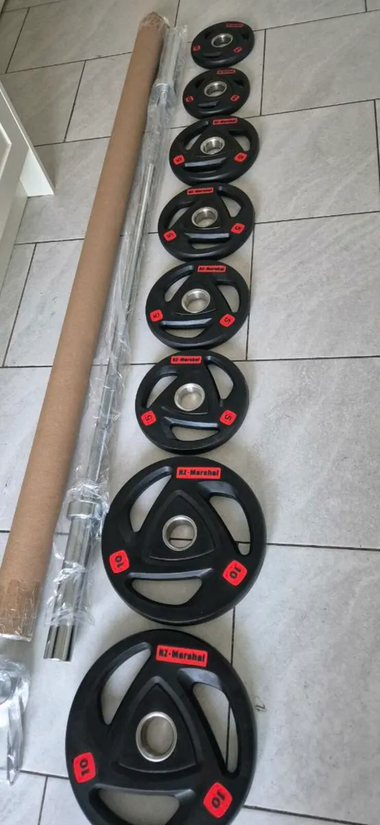 Brand new Olympic tri grip weight lifting set - Image 2