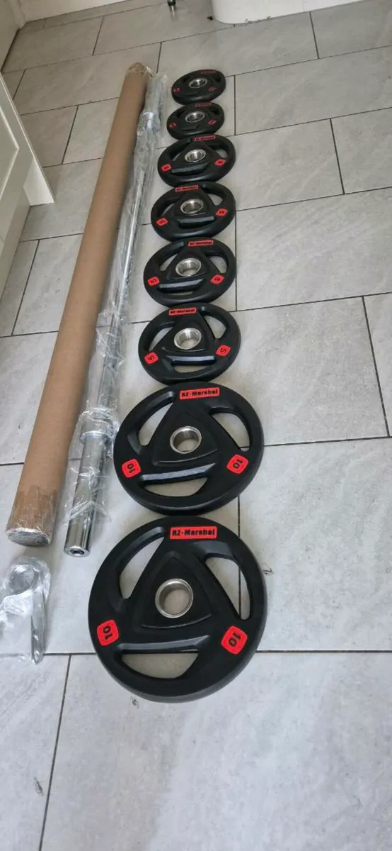 Brand new Olympic tri grip weight lifting set - Image 3