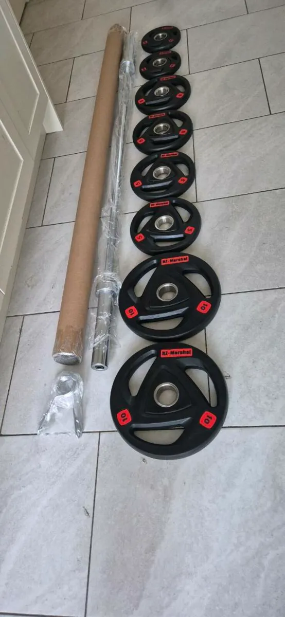 Brand new Olympic tri grip weight lifting set - Image 4