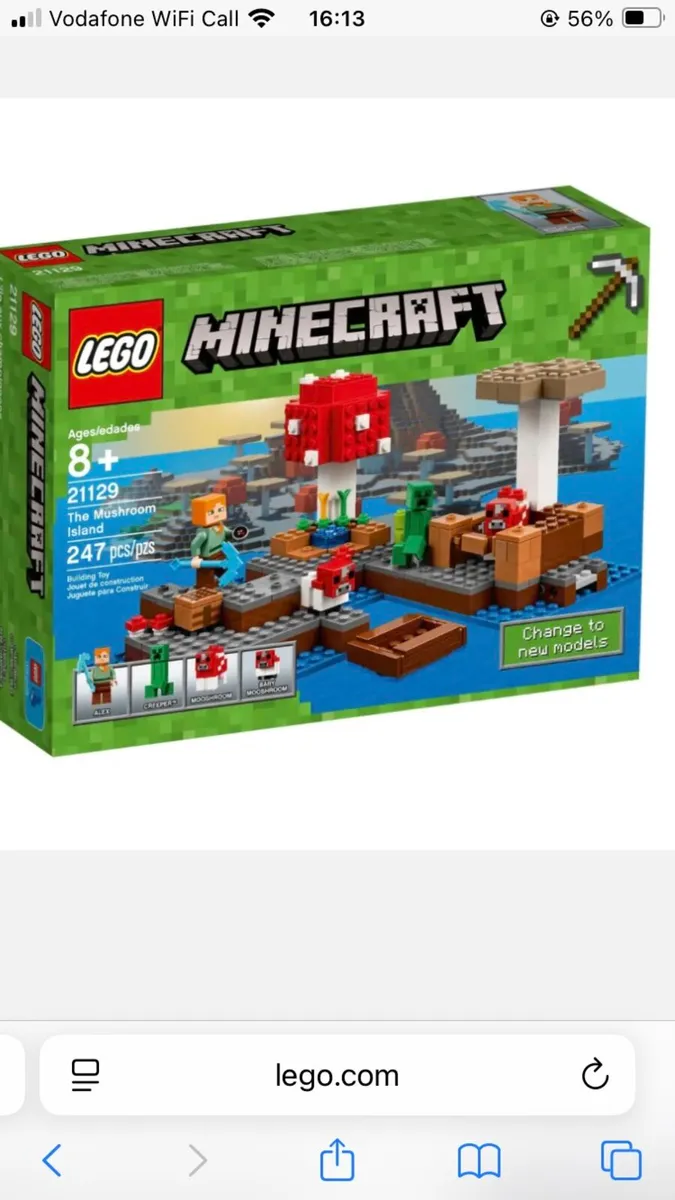Lego Minecraft 21129 The Mushroom Island - Image 1