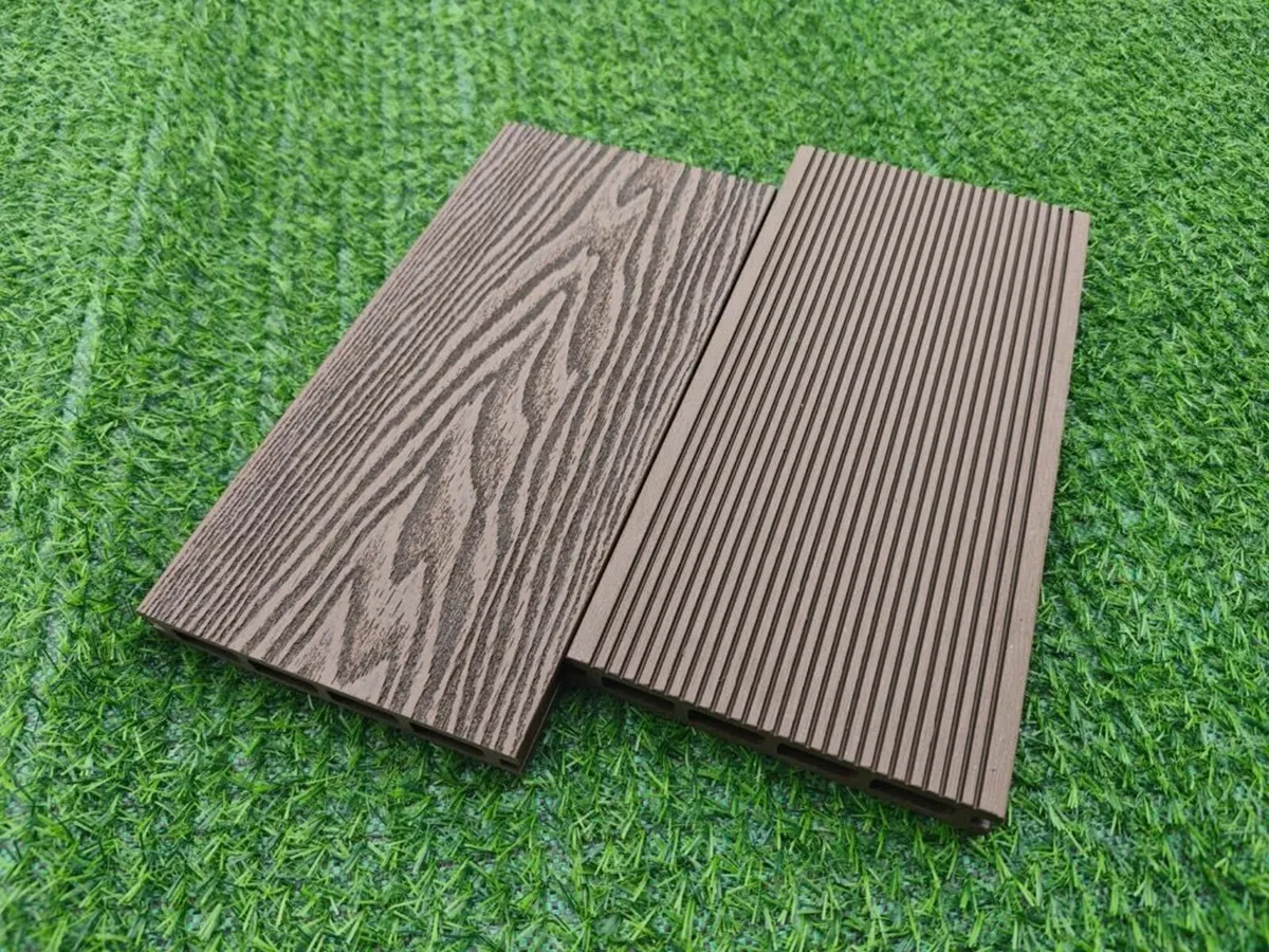 WPC Decking Boards Deep Embossed 3D Chocolate - Image 2
