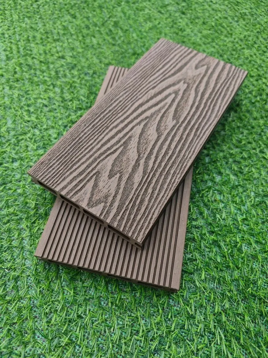 WPC Decking Boards Deep Embossed 3D Chocolate - Image 3