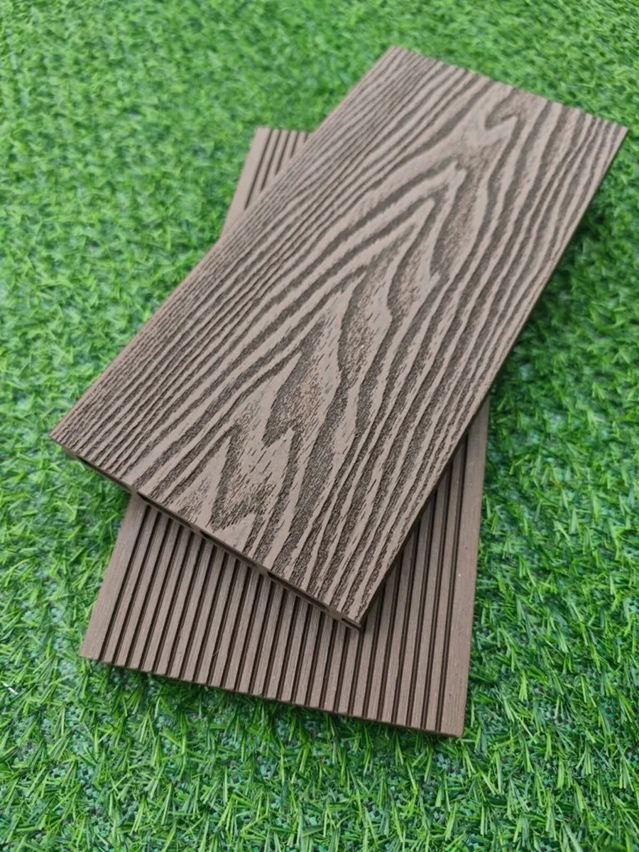 WPC Decking Boards Deep Embossed 3D Black - Image 3