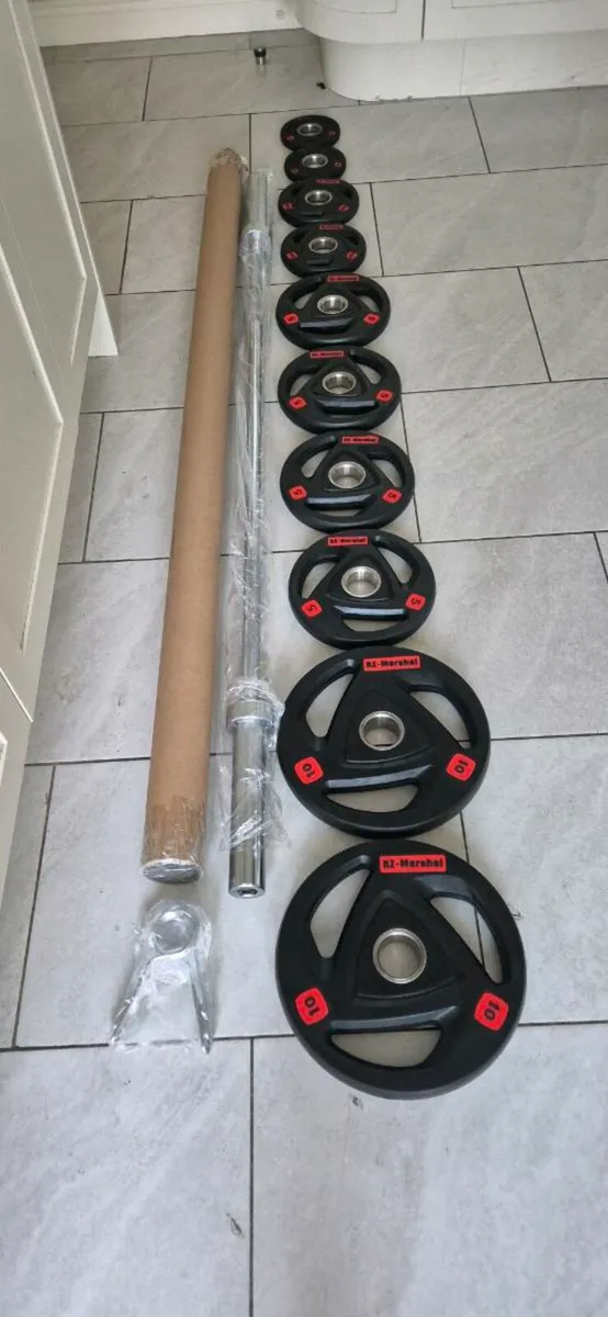 Large brand new Olympic weight lifting set - Image 1