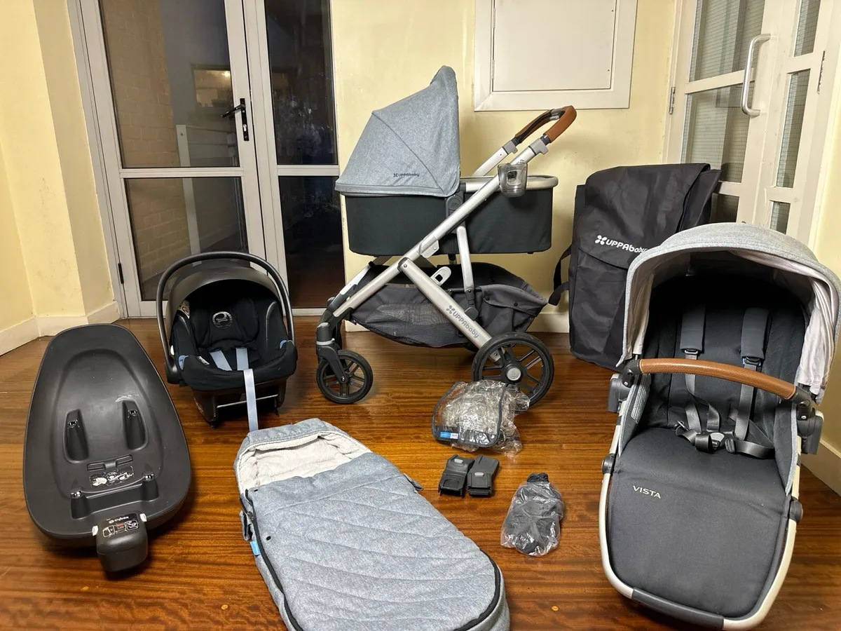 Full set Uppababy vista with Cybex car seat - Image 1