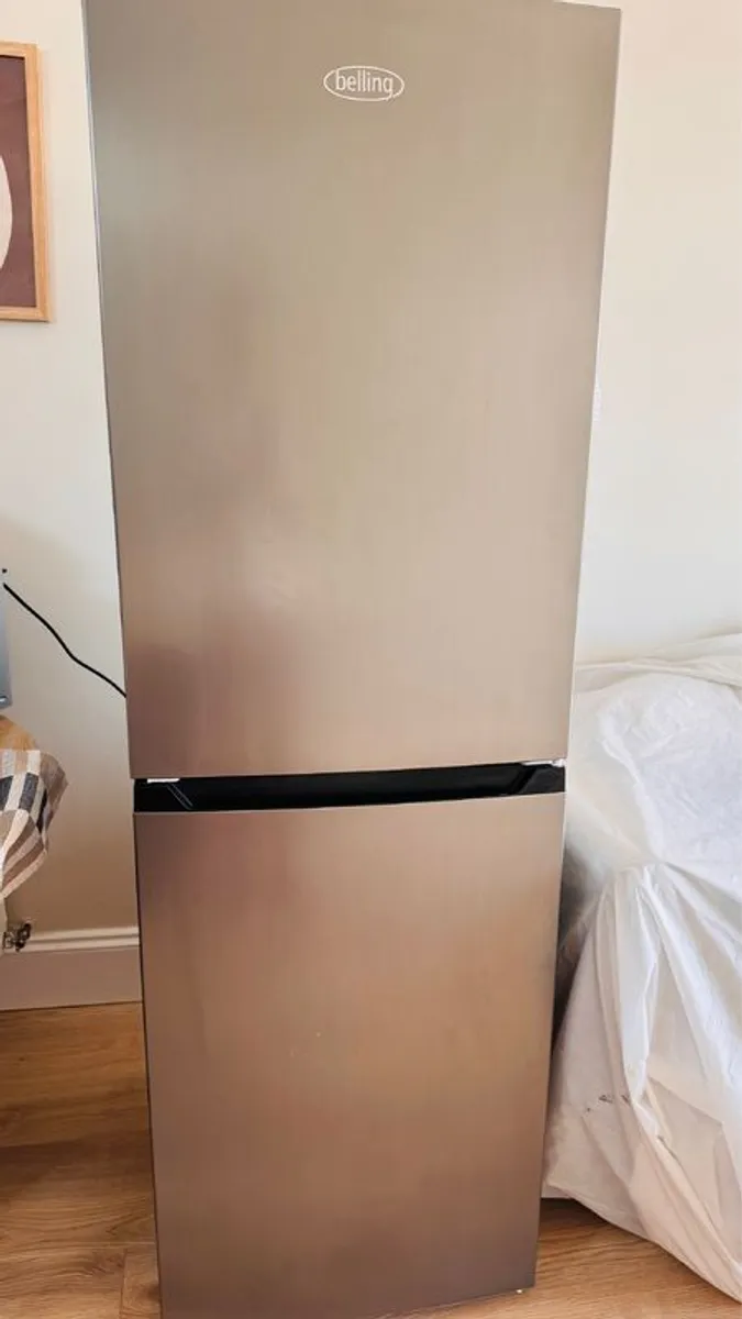 Belling 230L Total No Frost Freestanding Fridge Freezer - Inox - Image 1