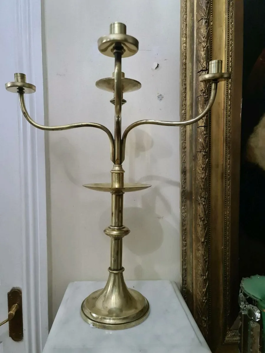 Antique Ecclesiastical Church candelabra - Image 1