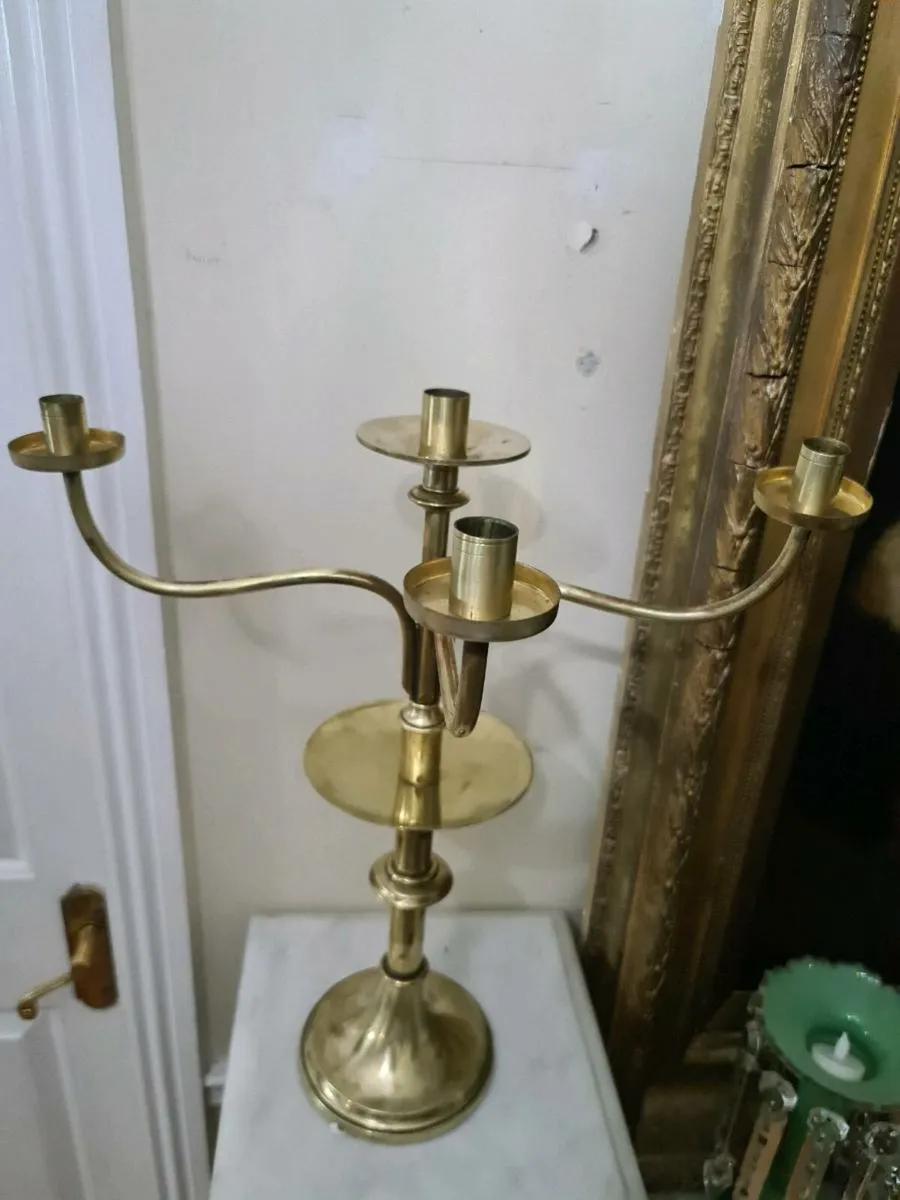 Antique Ecclesiastical Church candelabra - Image 2