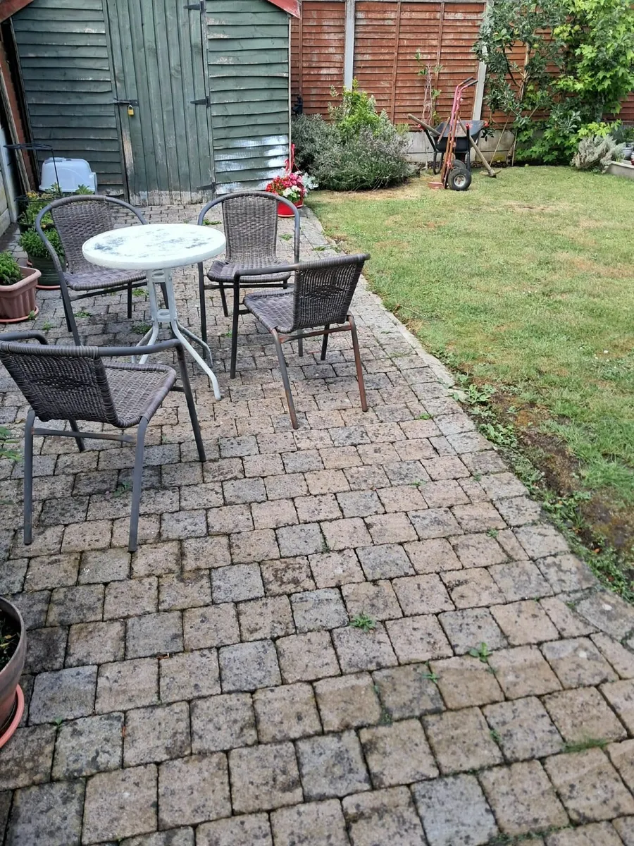 Cobbleloc paving for takeaway. Approx 21sq metres