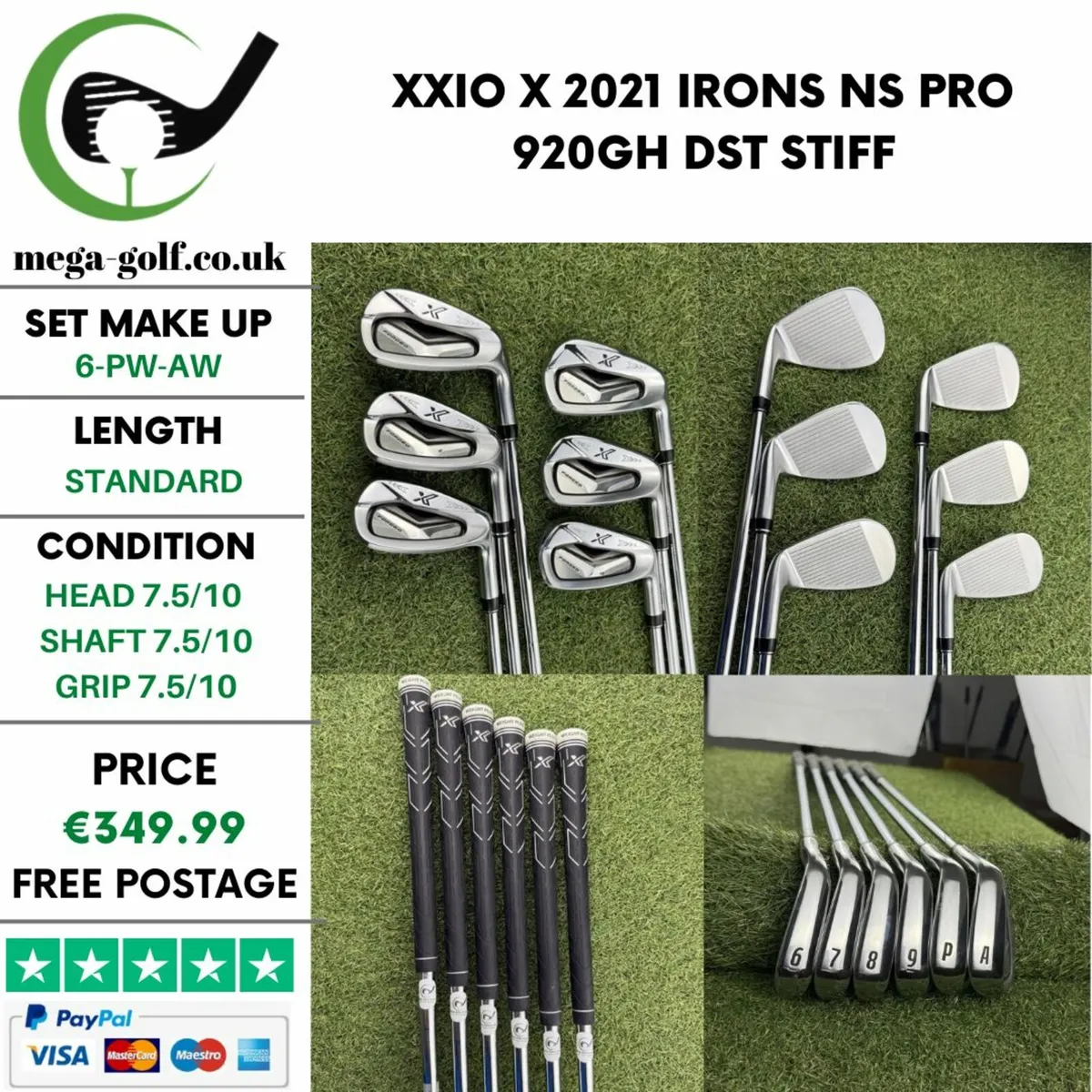 XXIO X 2021 IRONS / 6-PW-AW / STIFF - Image 1