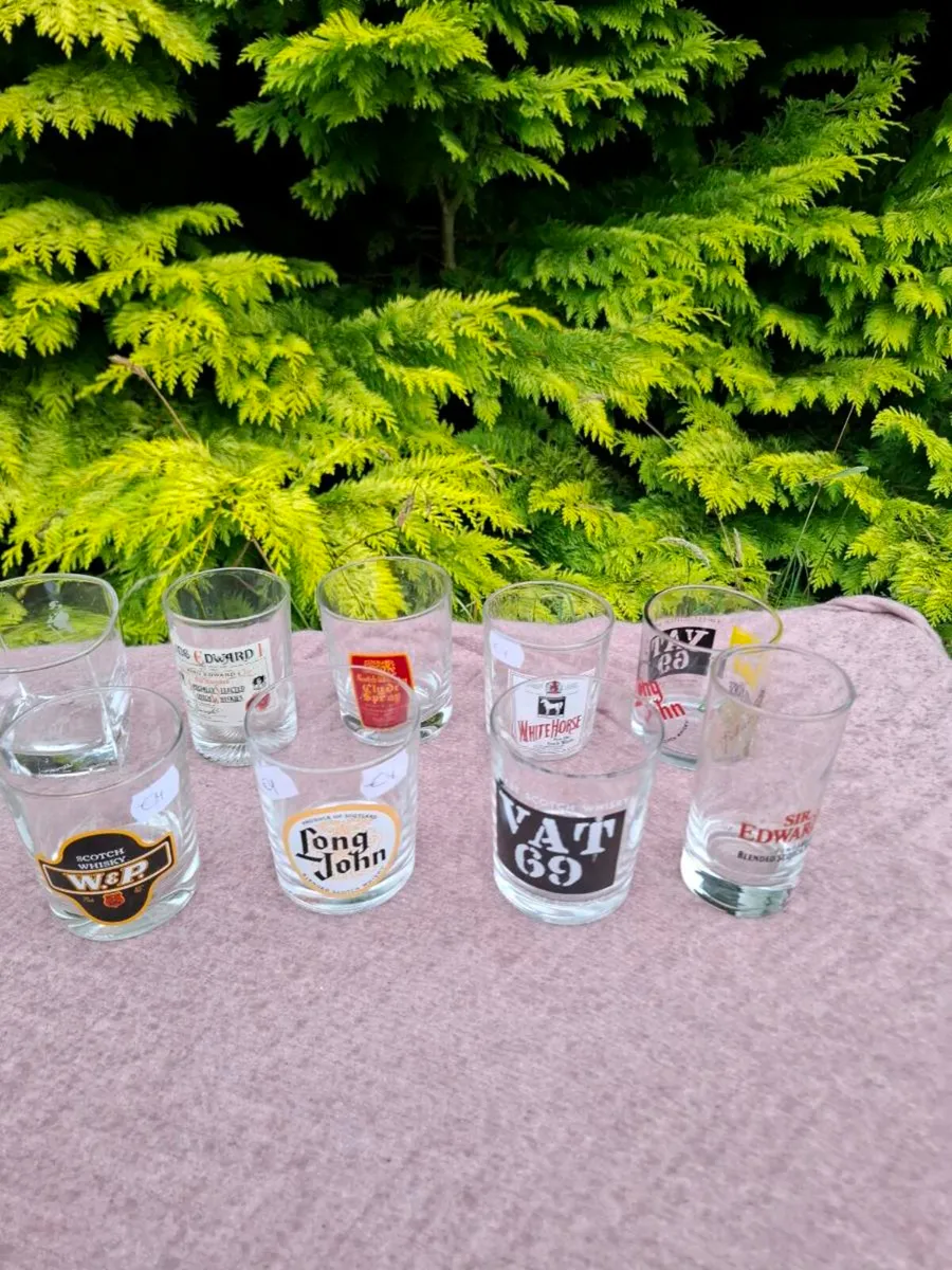 10 whiskey glasses postage possible - Image 2