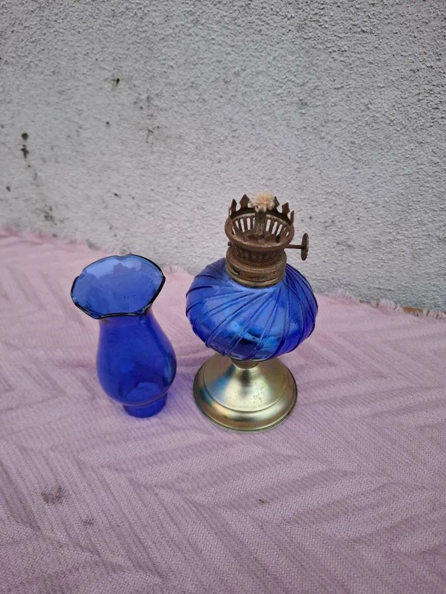 Miniature blue oil lamp postage possible - Image 2