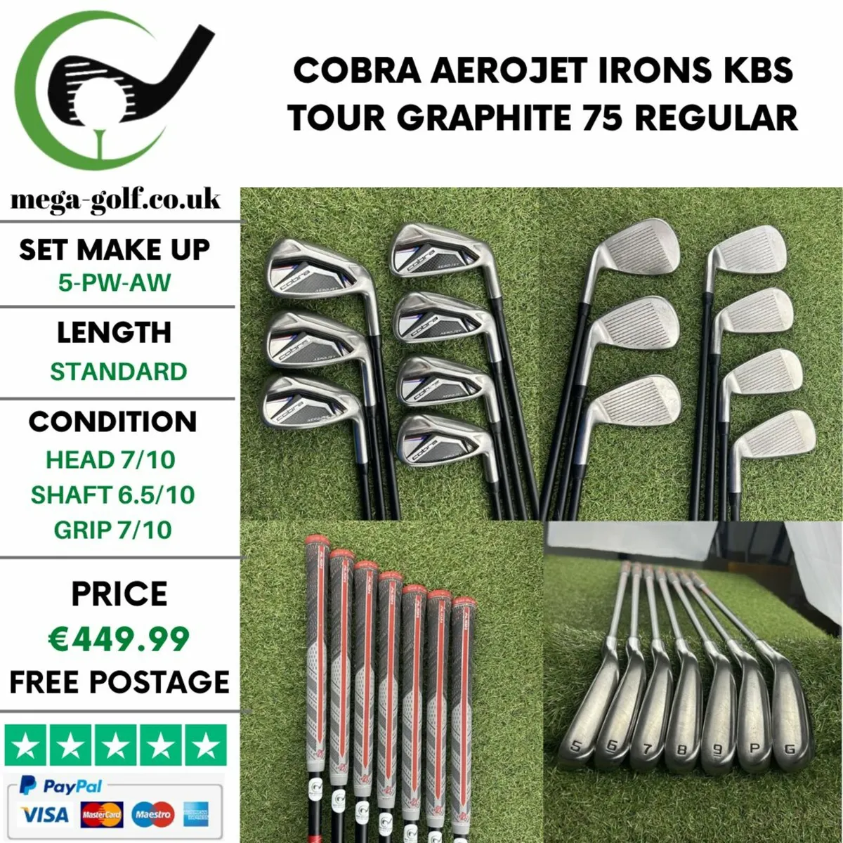 COBRA AEROJET IRONS / 5-PW-AW / REGULAR - Image 1