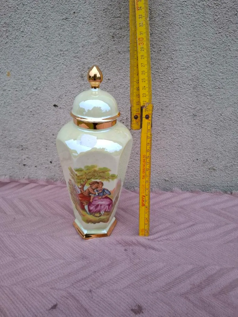 Yellow porcelain vase postage possible