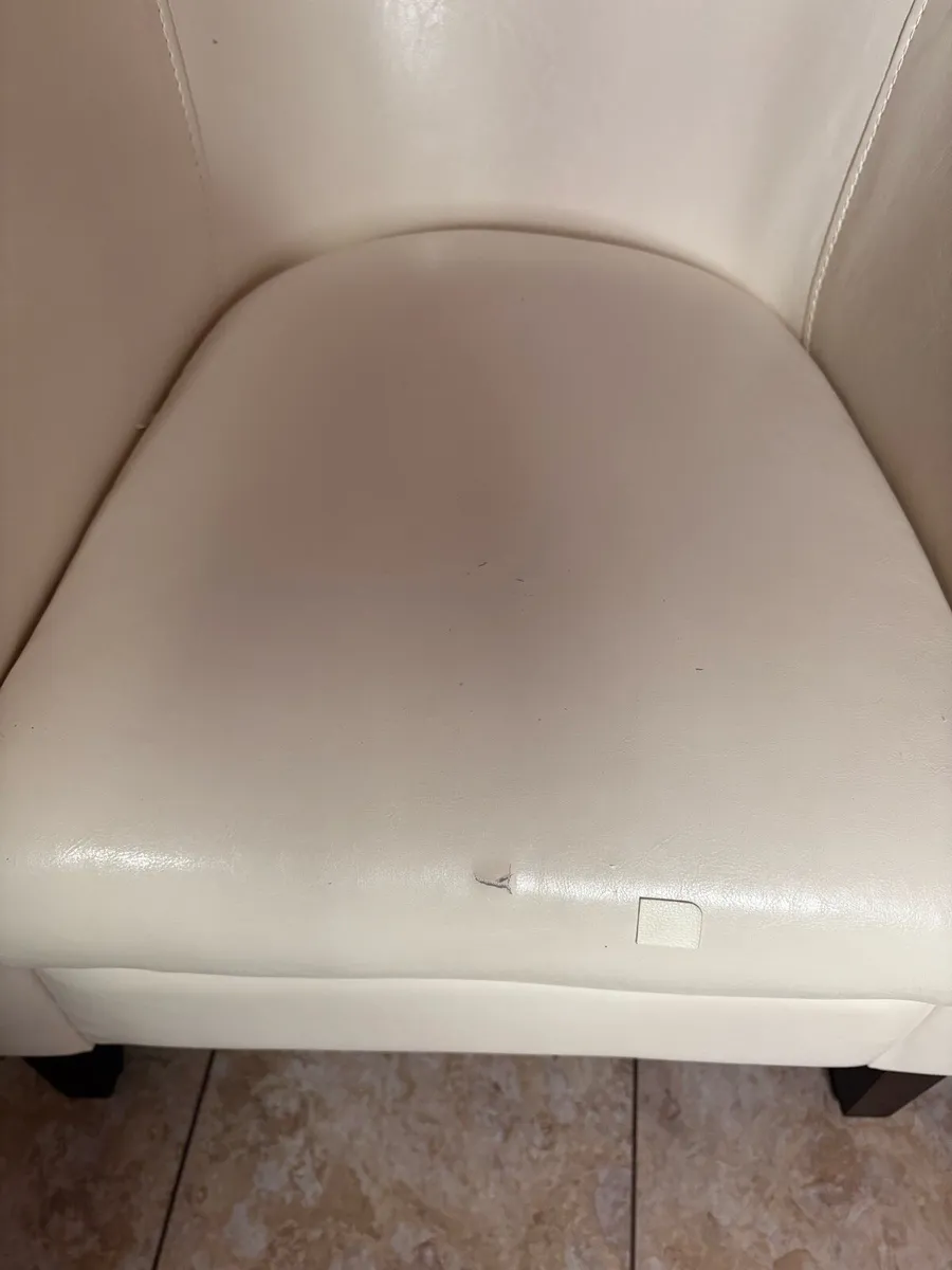 2 faux leather chairs - Image 2