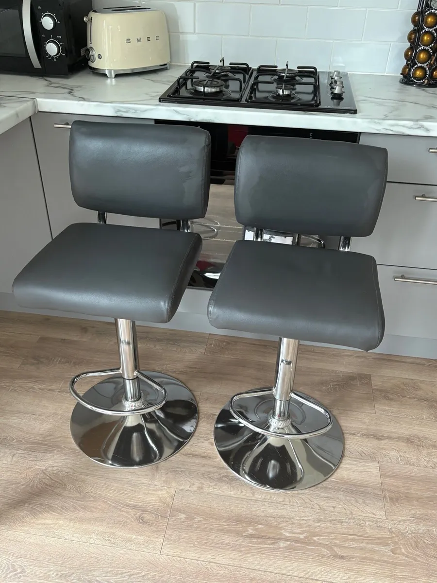 Charcoal grey bar stools - Image 1