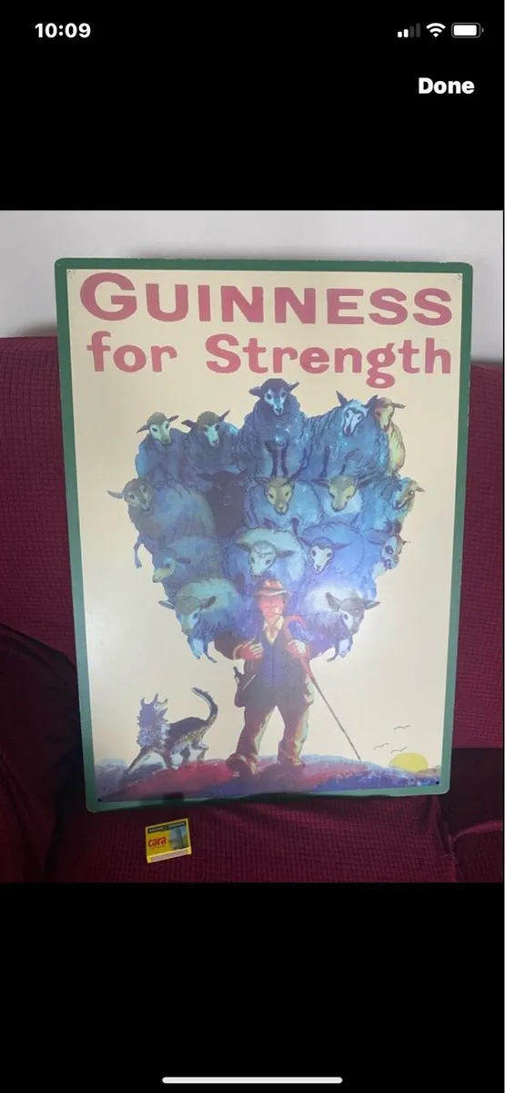 Large Vintage Guinness Metal Sign - Image 1