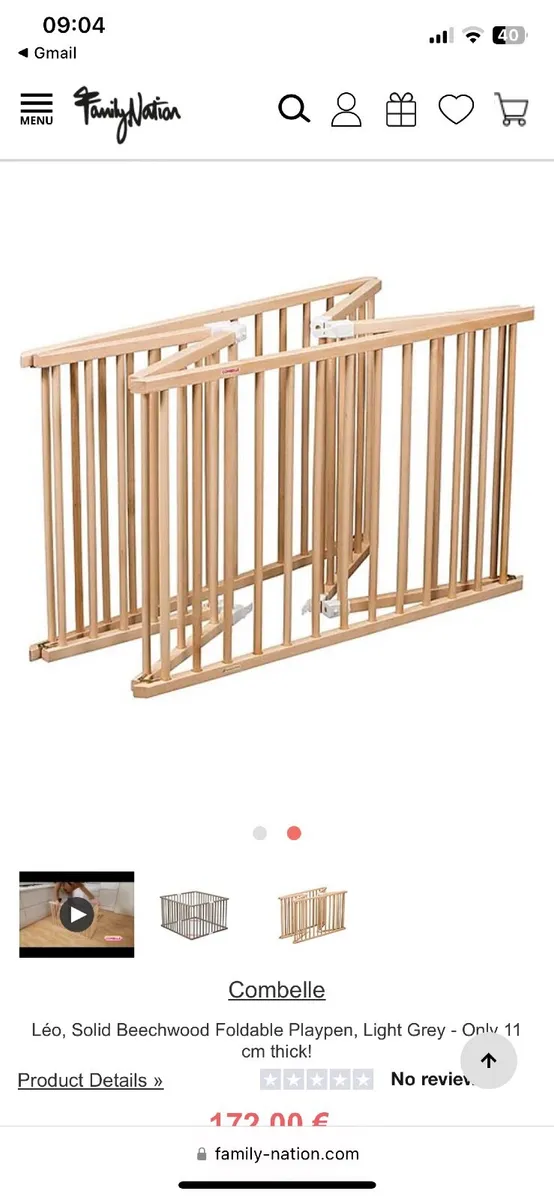 Compact wooden playpen