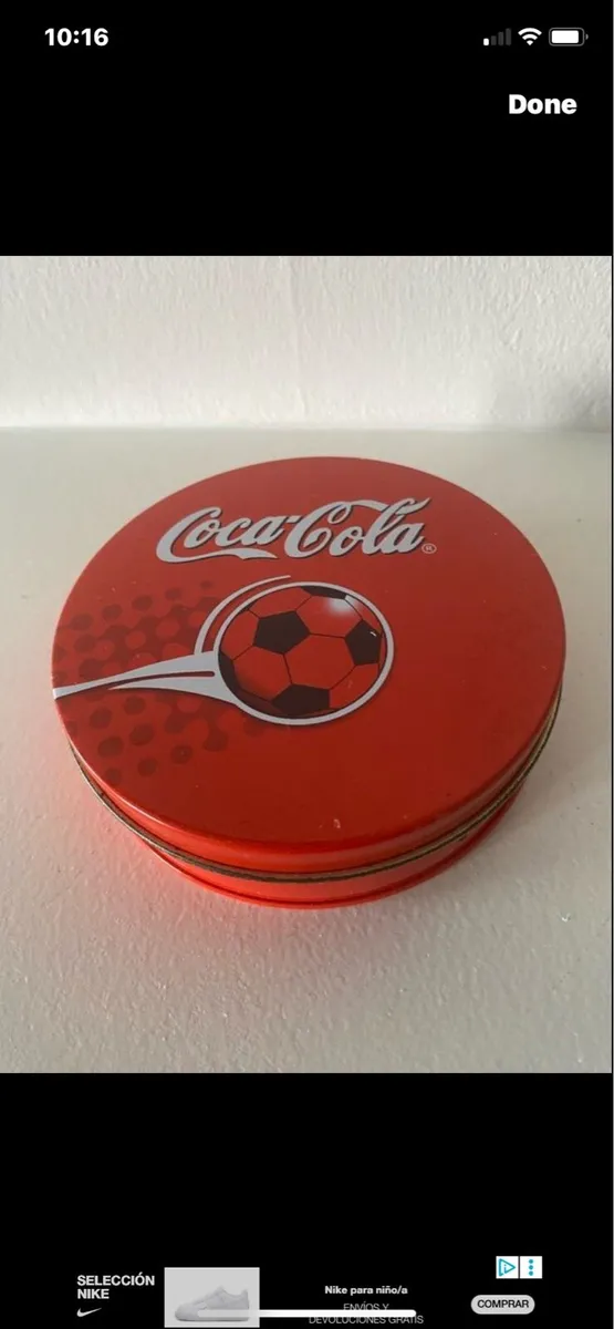 Coca Cola Metal Football Coasters Set - Image 4