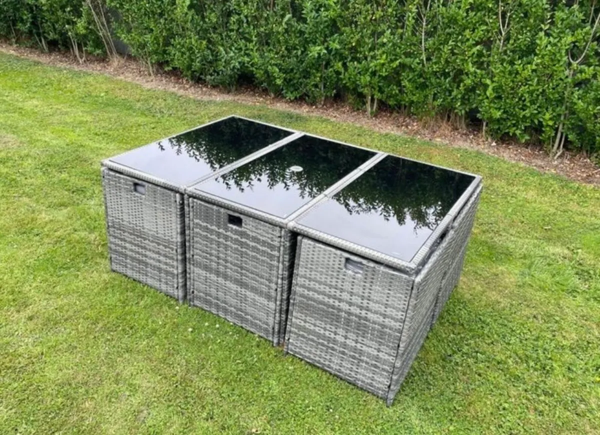 NEW 11 PSC GARDEN CUBE RATTAN FURNITURE - DELIVERY - Image 4