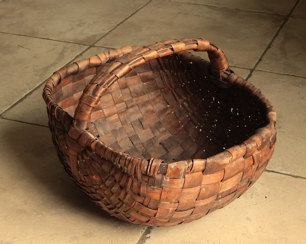 Vintage Traditional Wicker Shopping Basket - Image 1