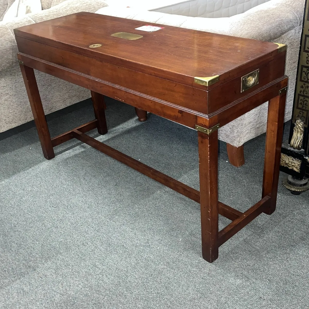 Mahogany and Brass Portable Charts Table - Image 3