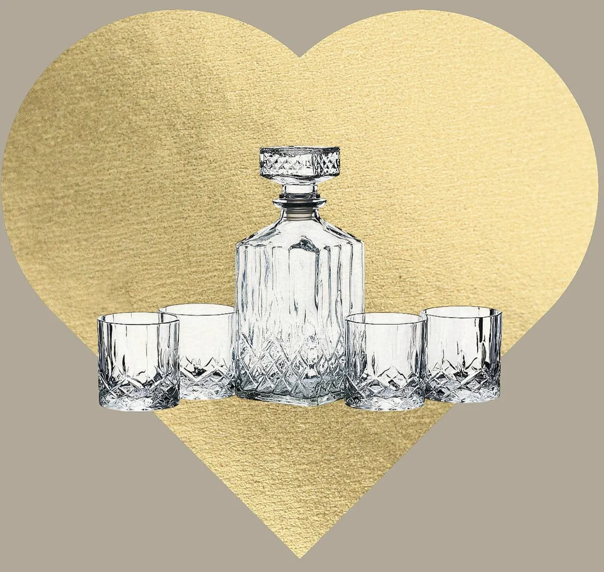 Harrods Decanter & Glasses Ex-Display - Image 1