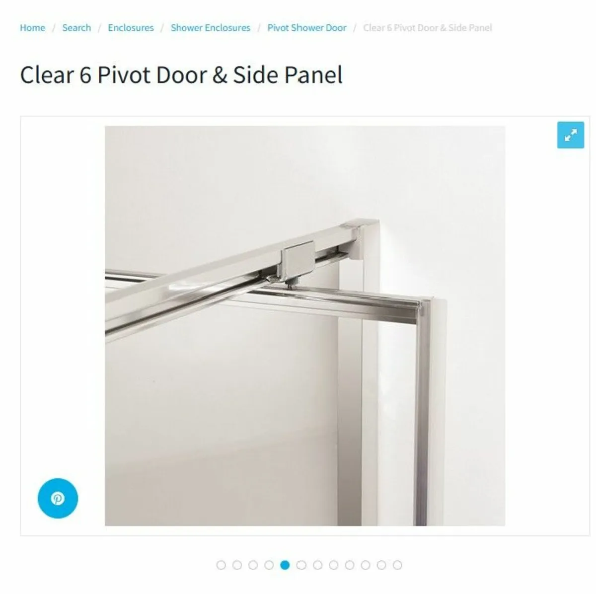 Crosswater Clear 6 Pivot Shower Door Brushed Brass - Image 3