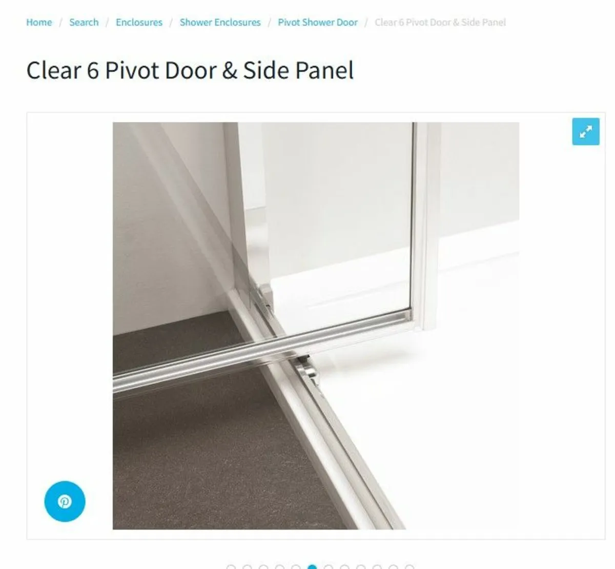 Crosswater Clear 6 Pivot Shower Door Brushed Brass - Image 4