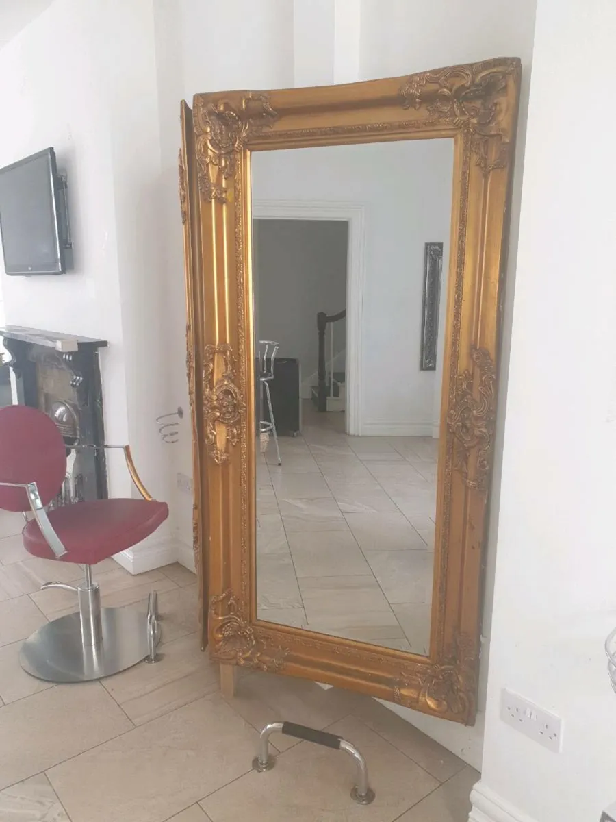 Gilded full length mirrors - Image 1