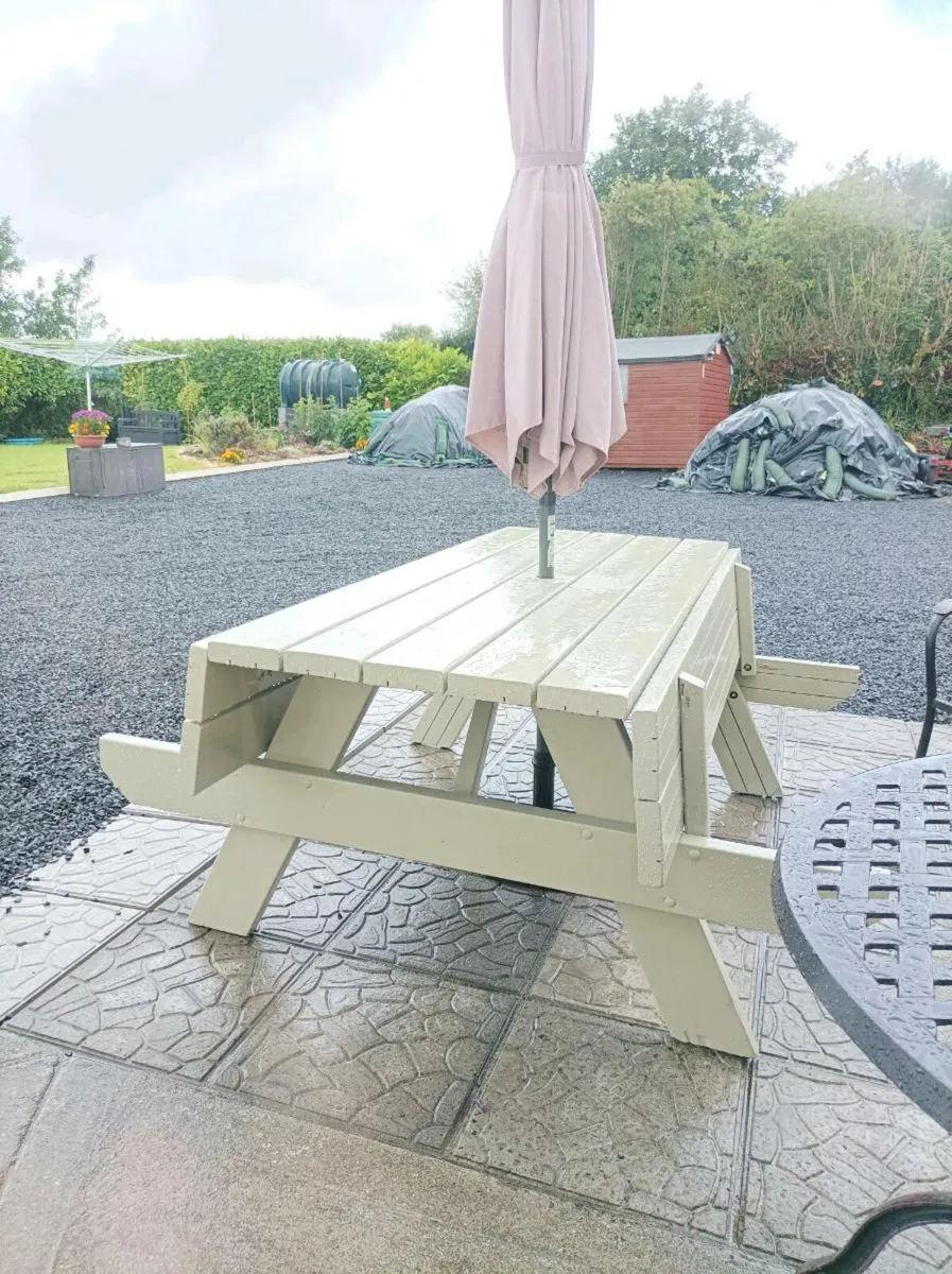 Garden picnic table bench 6 foot - Image 1